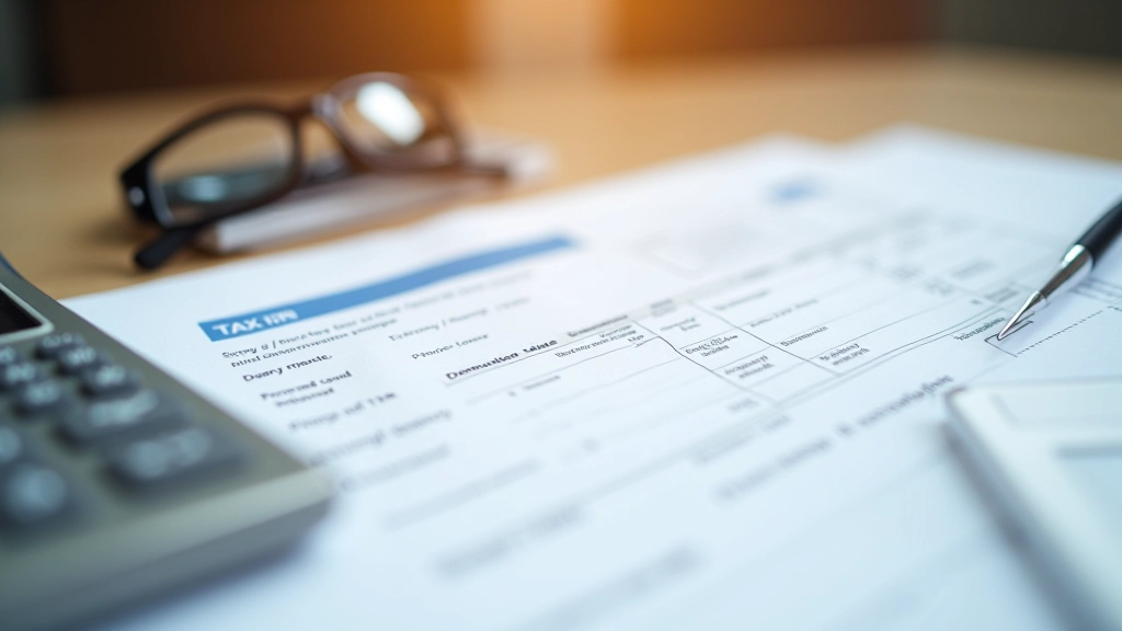 Daňový formulář s podtrženými odpočty a slevami na dani pro zaměstnance